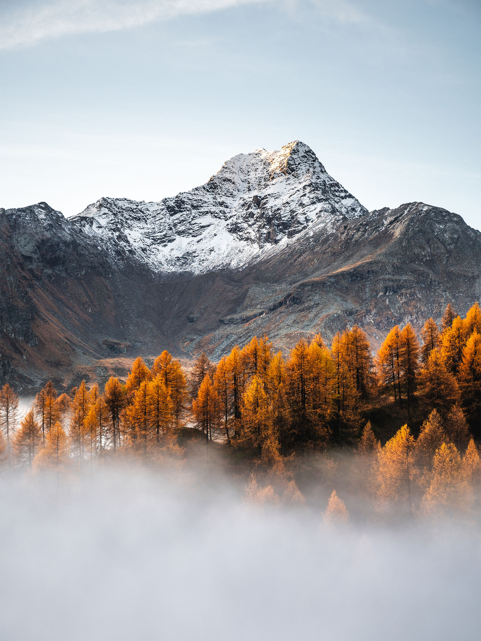 Engadin Herbst Schweizer Landschaft Print Wandbild