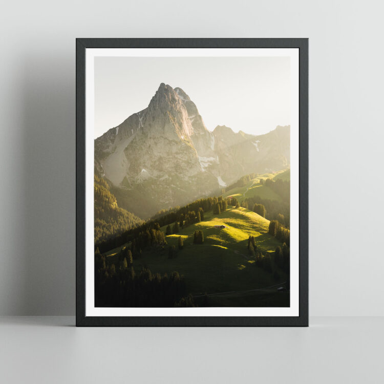 Eggli Gstaad Schweizer Landschaft Print Wandbild