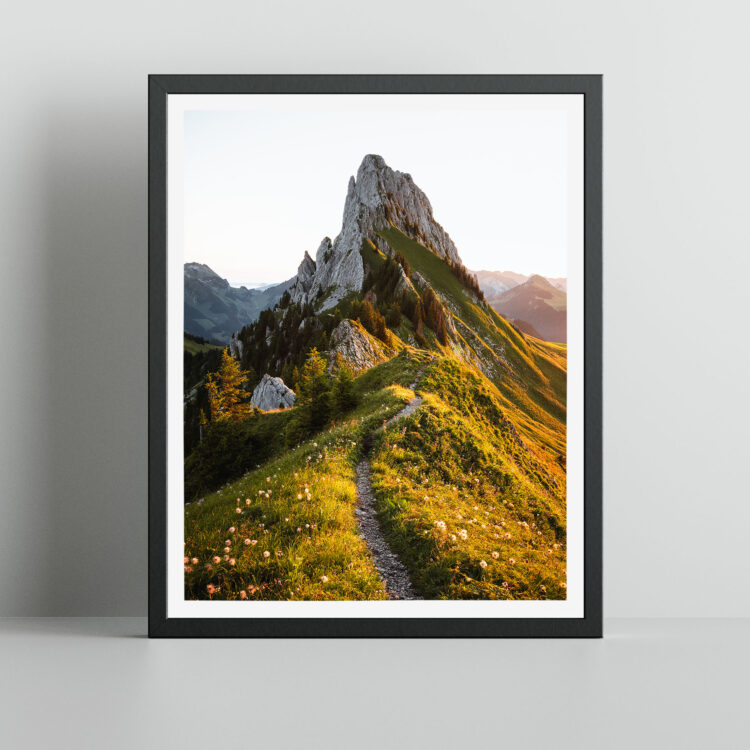 Abländschen Wolfs Ort Schweizer Landschaft Print Wandbild